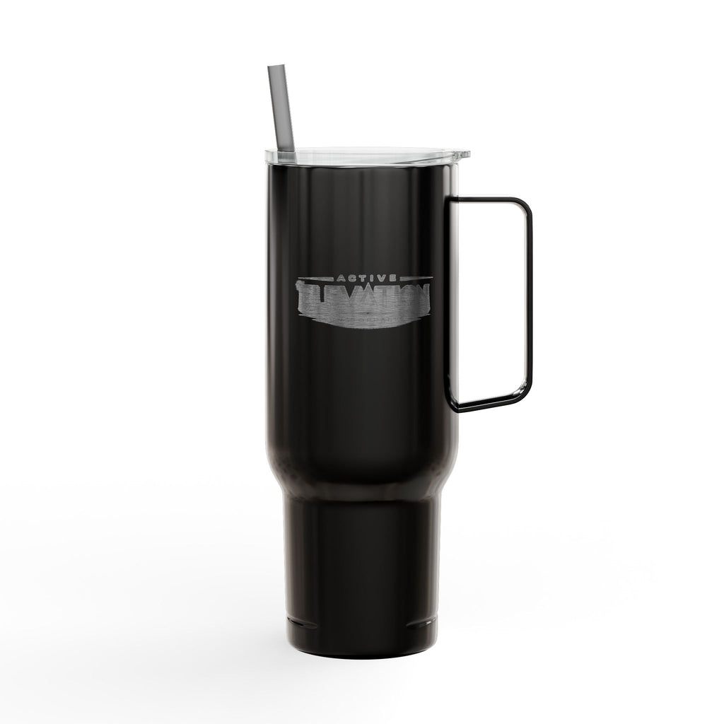 40oz Engraved Insulated Tumbler with Lid & Handle — Heavy-Duty Travel Cup