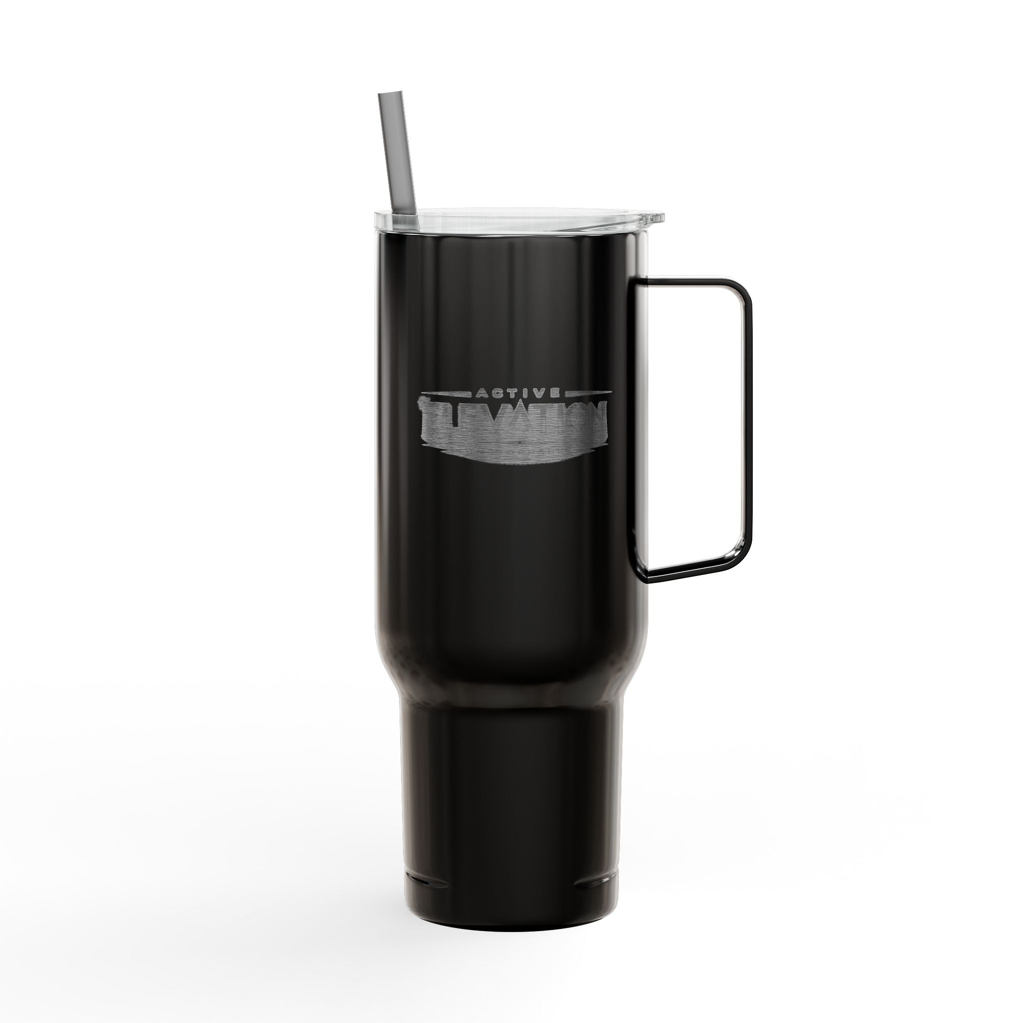 40oz Engraved Insulated Tumbler with Lid & Handle — Heavy-Duty Travel Cup