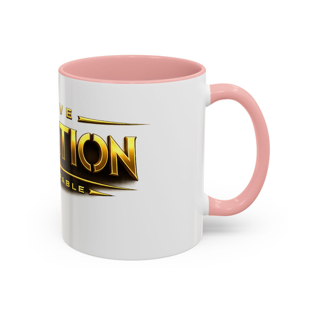 Active Elevation Unstoppable Coffee Mug — Gold Logo Accent Ceramic Mug (11/15oz)