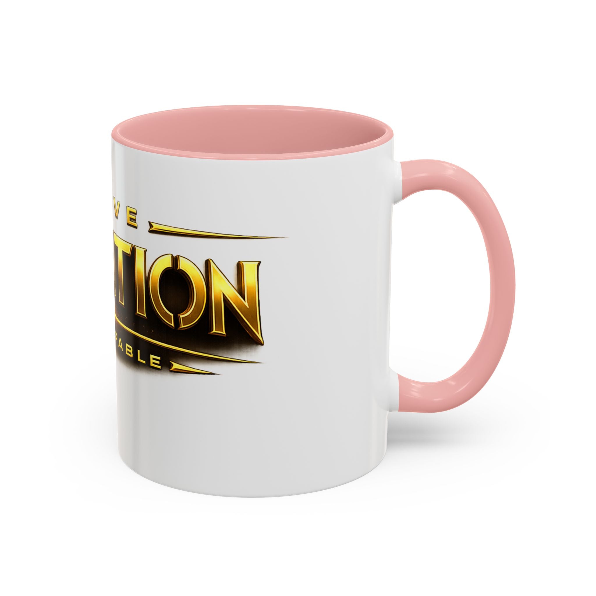 Active Elevation Unstoppable Coffee Mug — Gold Logo Accent Ceramic Mug (11/15oz)