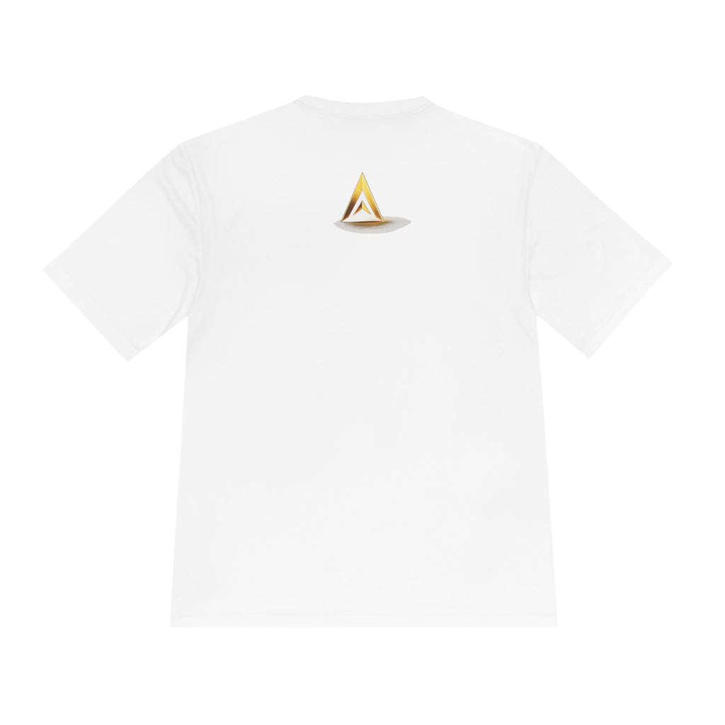 Active Elevation Moisture‑Wicking Tee — Gold Logo Performance Shirt