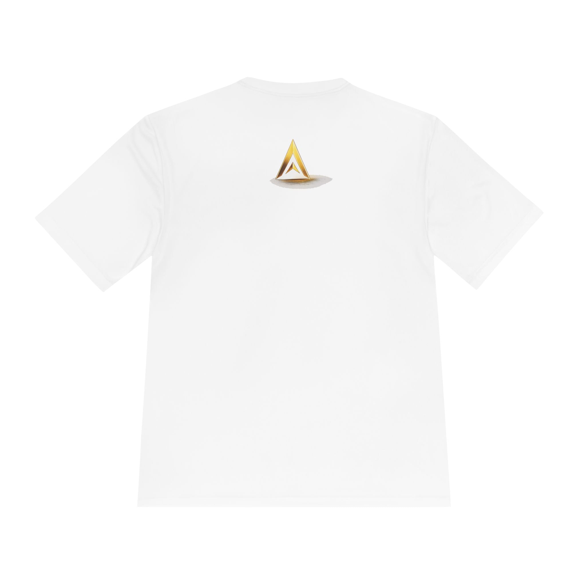 Active Elevation Moisture‑Wicking Tee — Gold Logo Performance Shirt