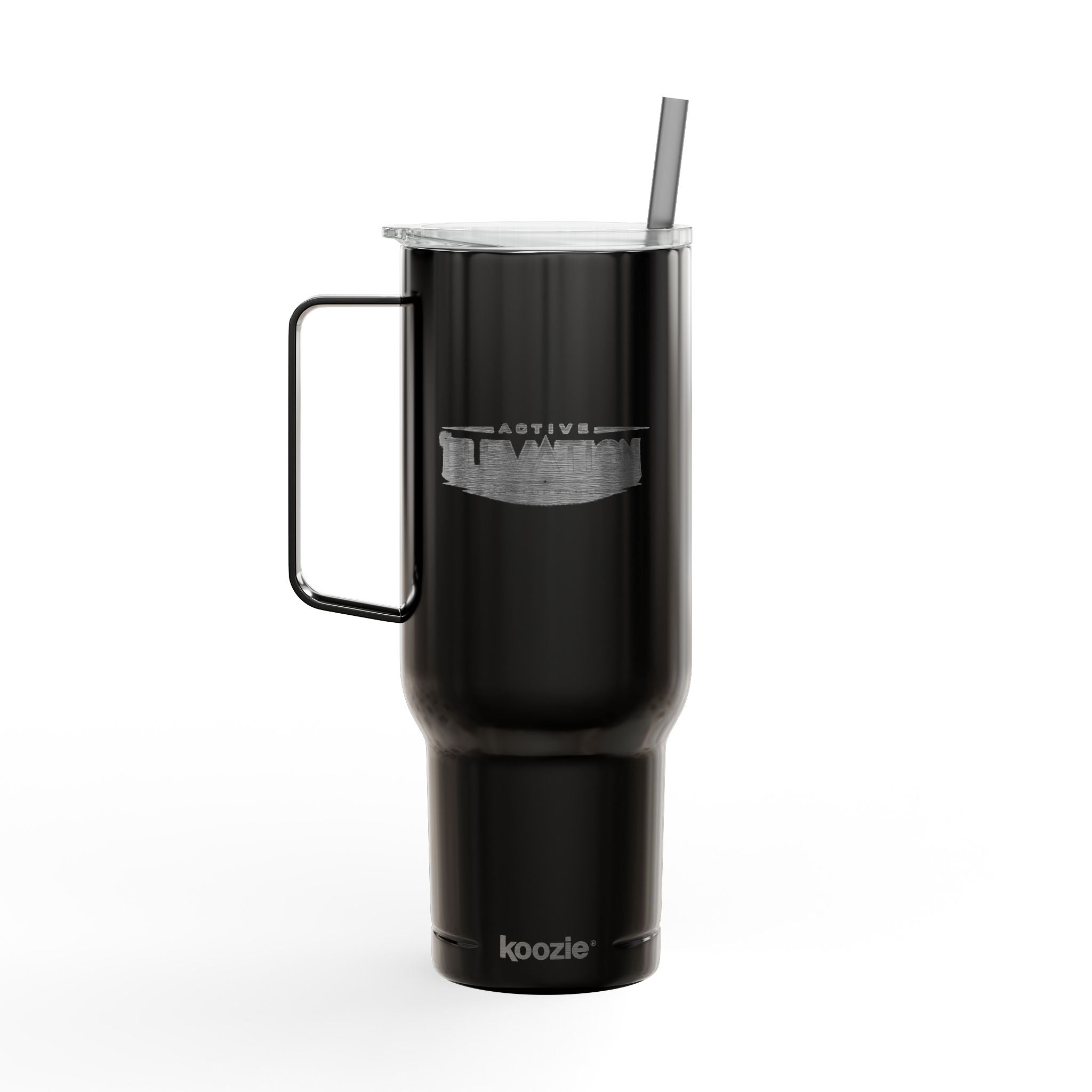 40oz Engraved Insulated Tumbler with Lid & Handle — Heavy-Duty Travel Cup