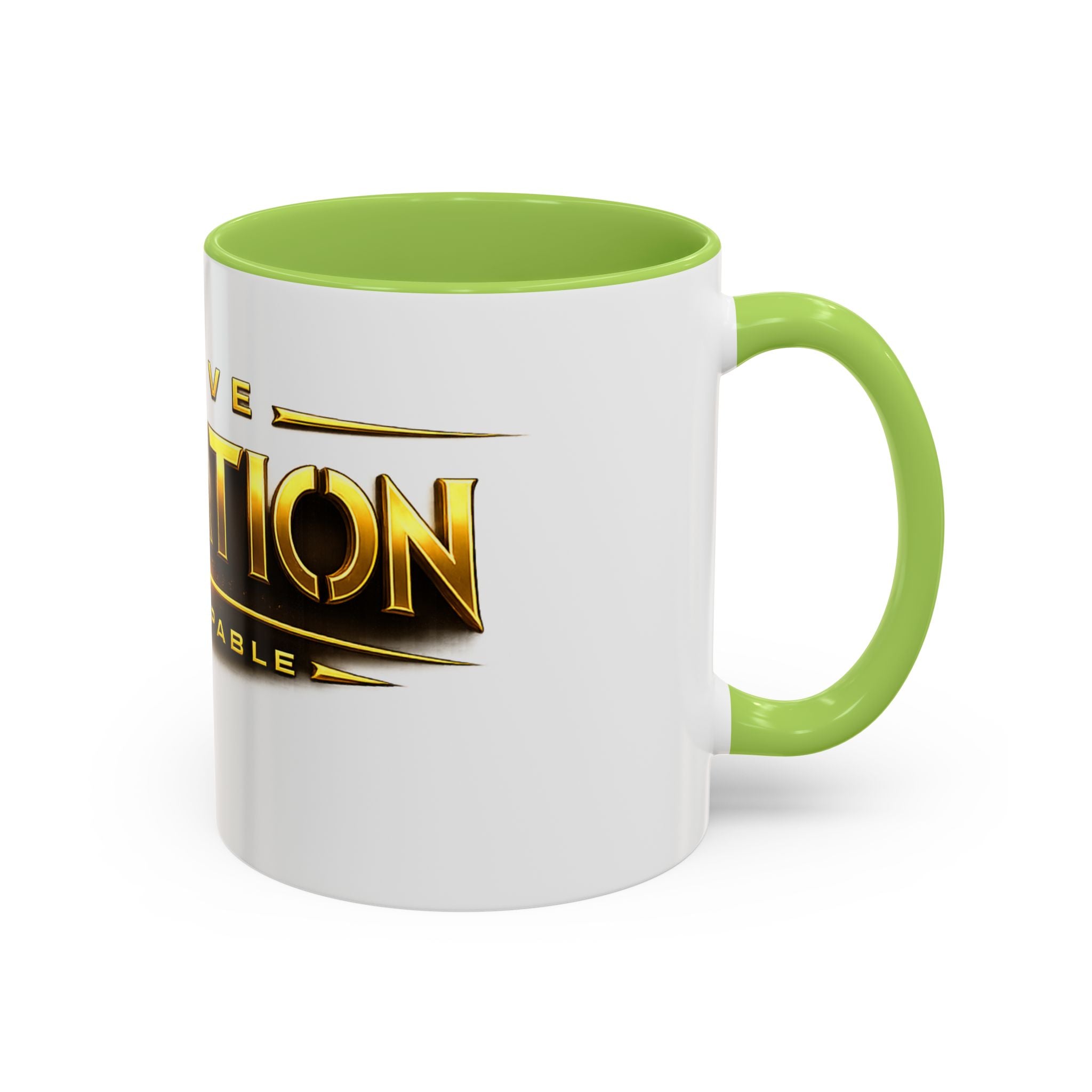 Active Elevation Unstoppable Coffee Mug — Gold Logo Accent Ceramic Mug (11/15oz)