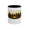 Active Elevation Unstoppable Coffee Mug — Gold Logo Accent Ceramic Mug (11/15oz)
