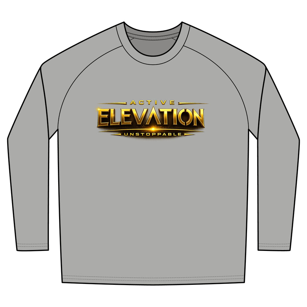 Elevation Active Raglan Long Sleeve — "Active Elevation Unstoppable" Athletic Tee