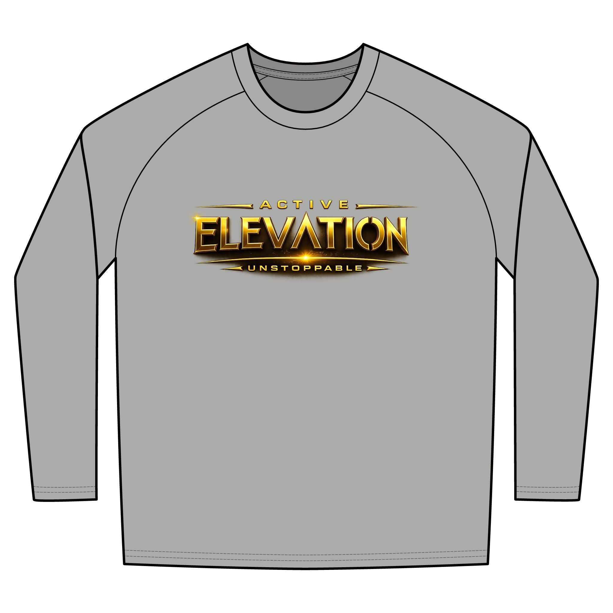 Elevation Active Raglan Long Sleeve — "Active Elevation Unstoppable" Athletic Tee