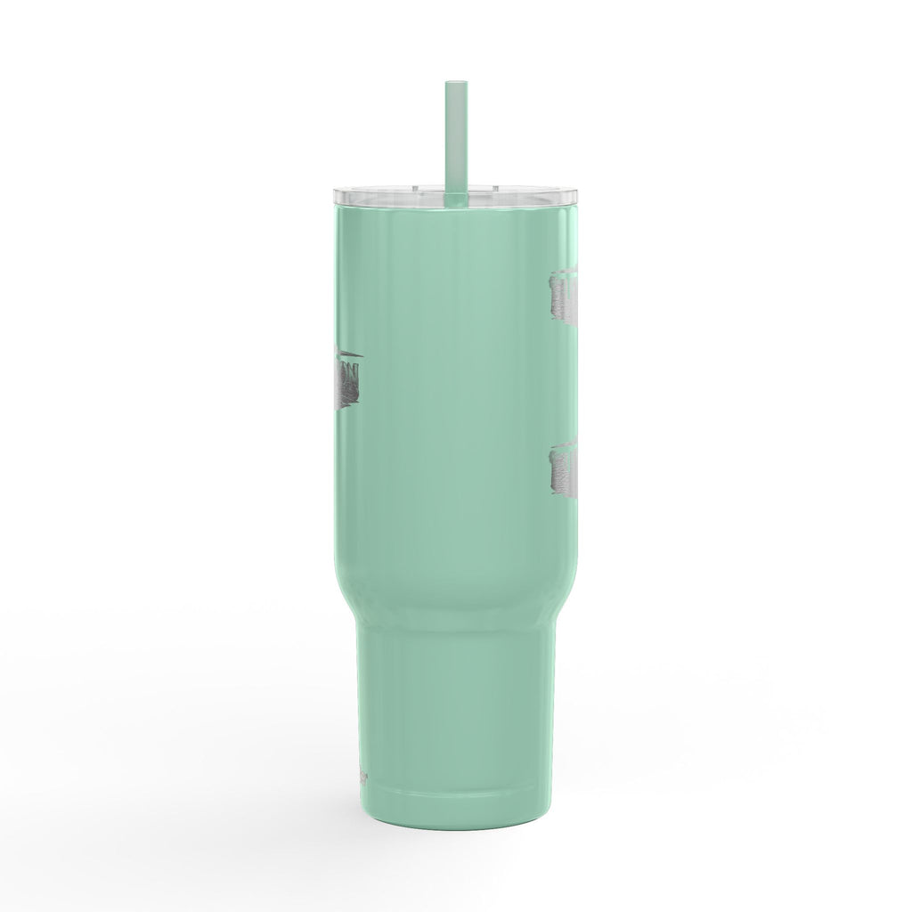 40oz Engraved Insulated Tumbler with Lid & Handle — Heavy-Duty Travel Cup